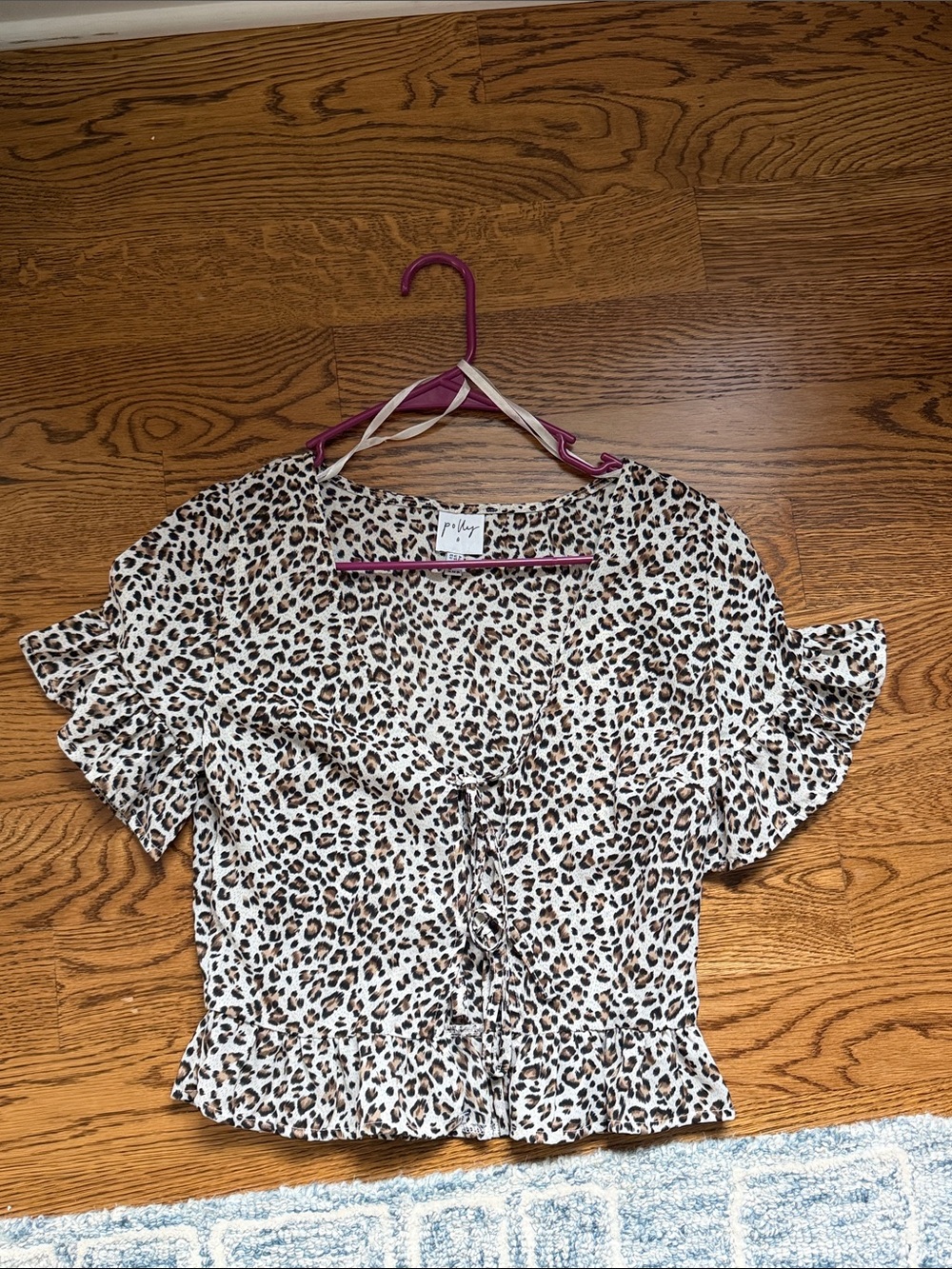 Princess Polly Cheetah Tie-Front Top